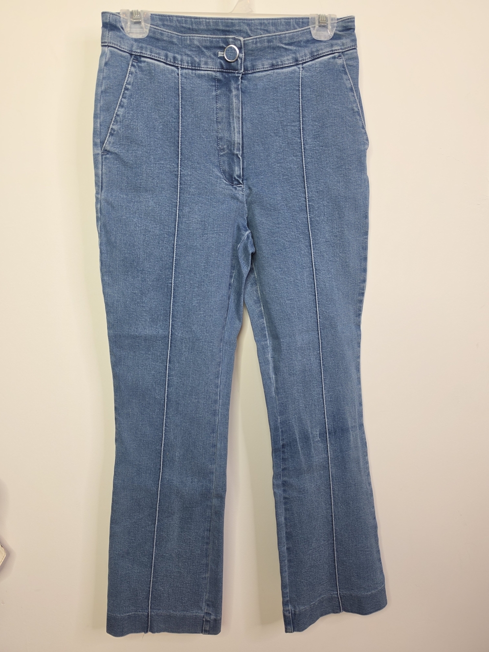 Jason Wu Light Blue Front-Seam Trousers, Size 6